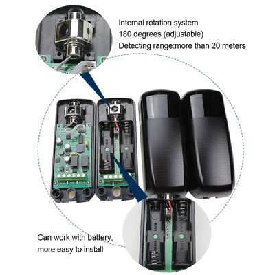 Poutres infrarouges sans fil de sécurité de porte de la batterie IP54 12V
